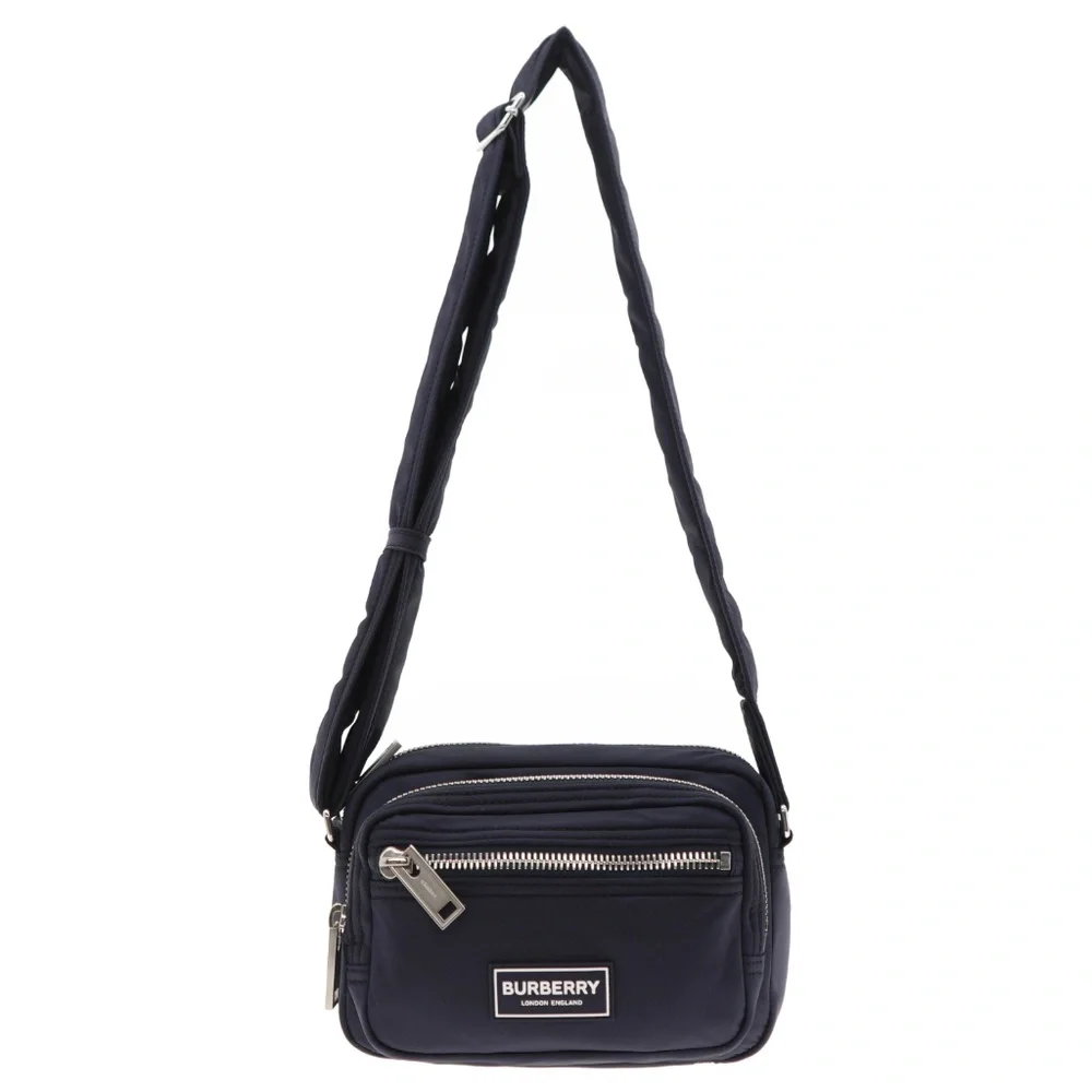 Burberry Warner Camera Crossbody Bag Navy Blue Nylon New